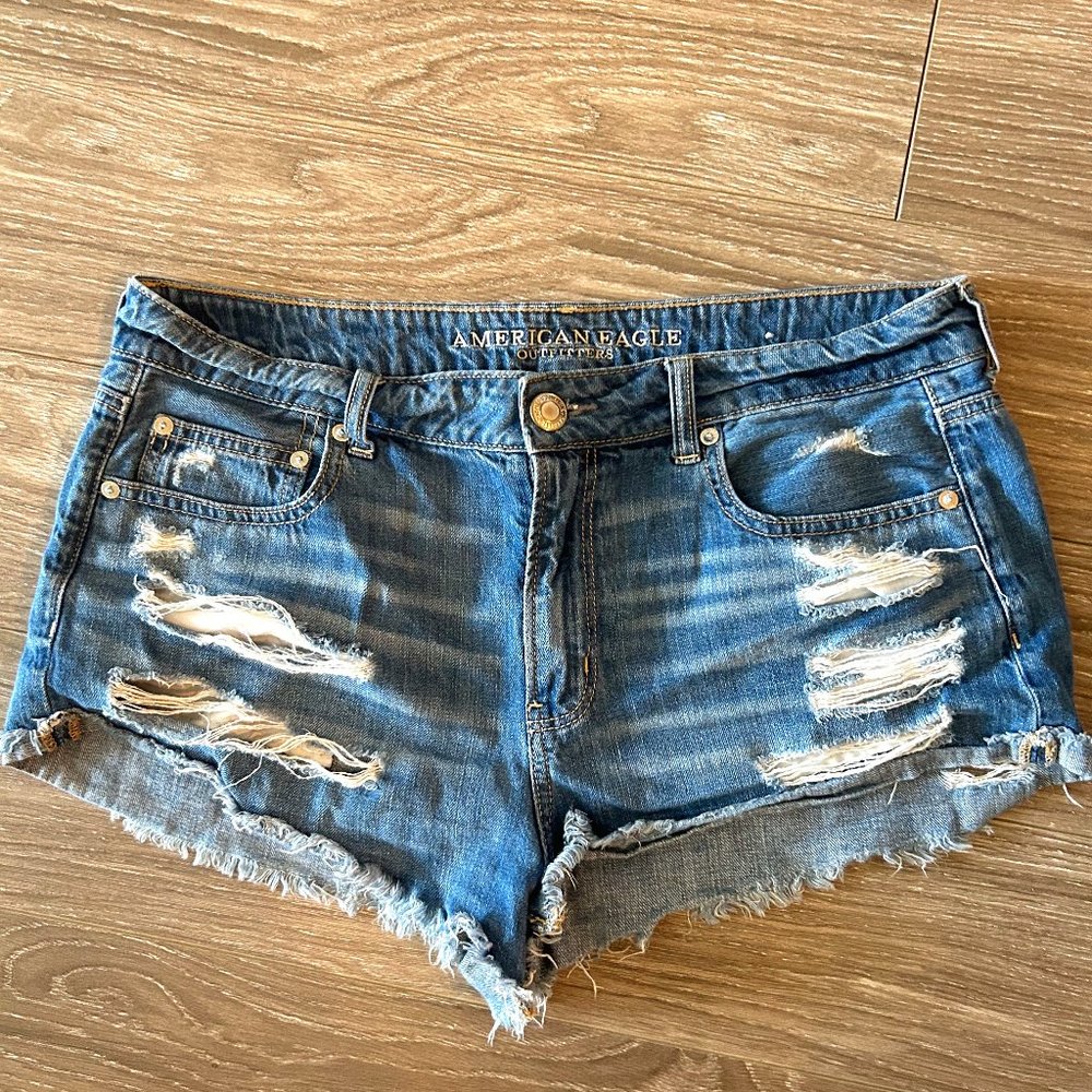 American Eagle Ripped Denim Shorts